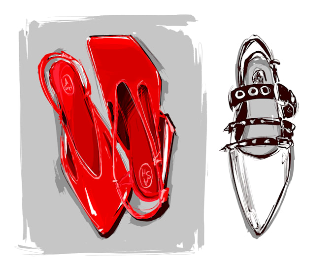 draw accessories, shoes, bags, perfume etc