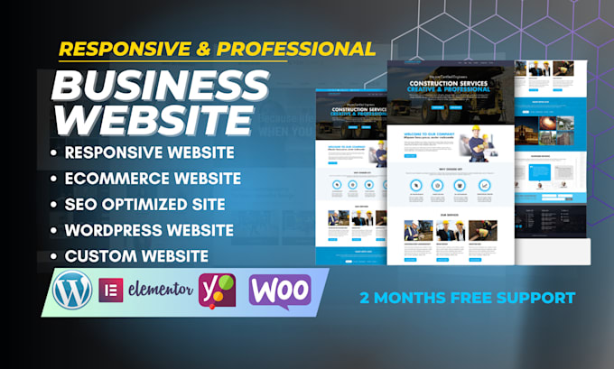 design and develop clean and responsive modern business website