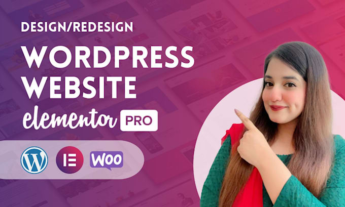 design wordpress website with elementor pro