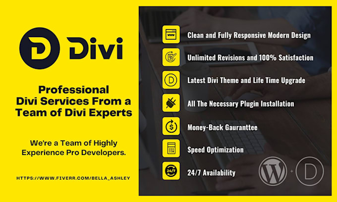 design responsive wordpress website with divi theme, divi builder