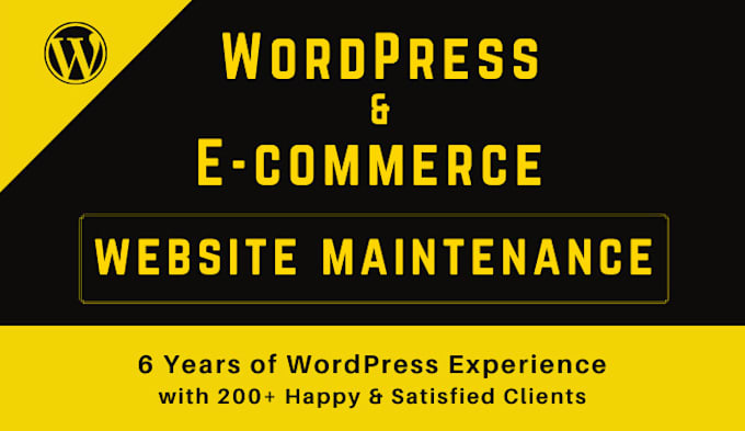 do wordpress website maintenance or ecommerce website maintenance