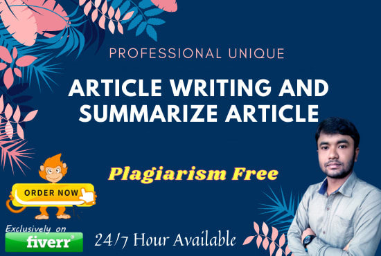 do high quality article writing and summarize any content or book