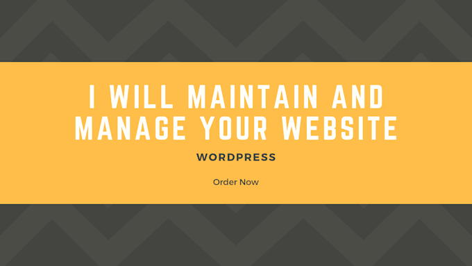 manage or maintain your website