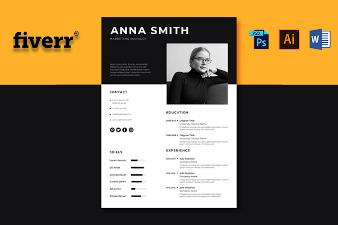 make  creative  resume, cv, and cover letter design