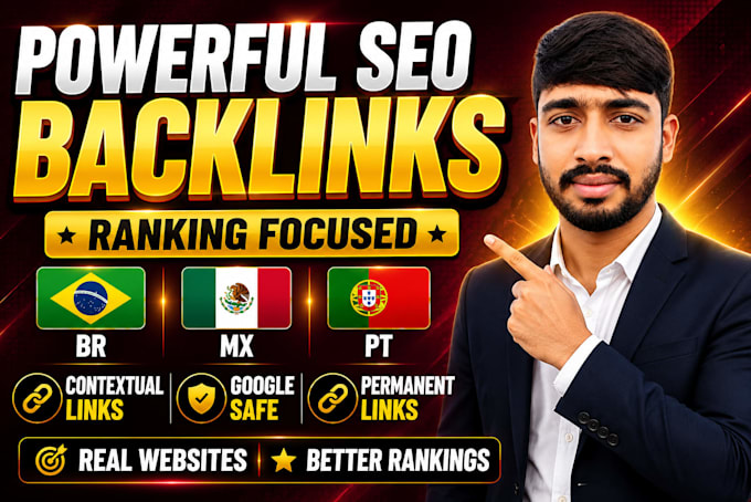 do manual high authority SEO backlinks link building for brazil mexico portugal