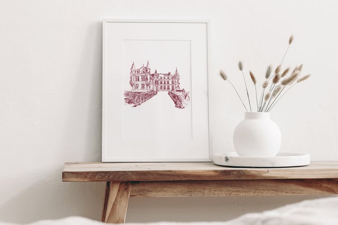 draw your house, wedding venue or building