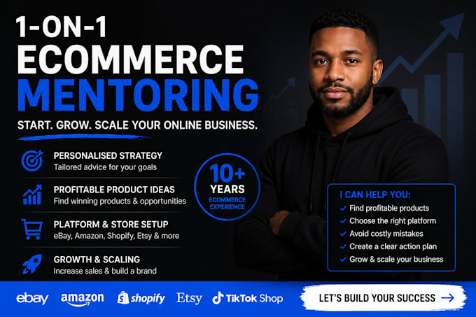 your 1 on 1 ecommerce mentor to help you start and grow your online business