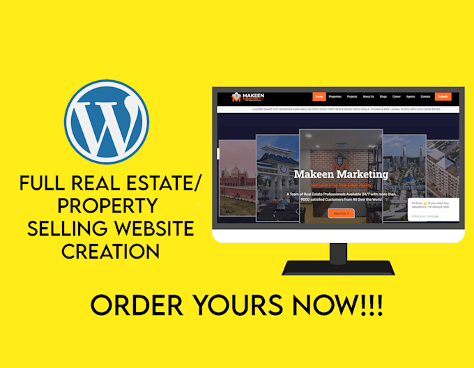 create a real estate property selling website