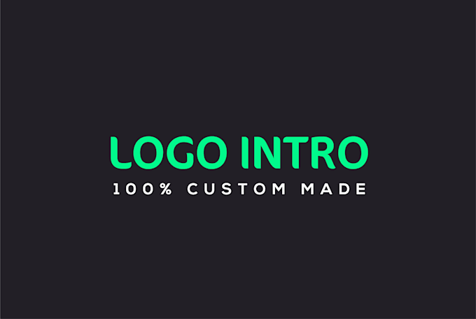 design a creative modern custom made logo intro animation