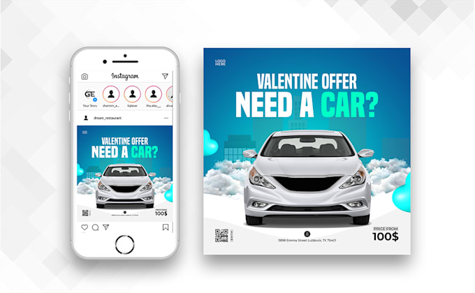 create instagram post design, social media posts, facebook ads, web banner