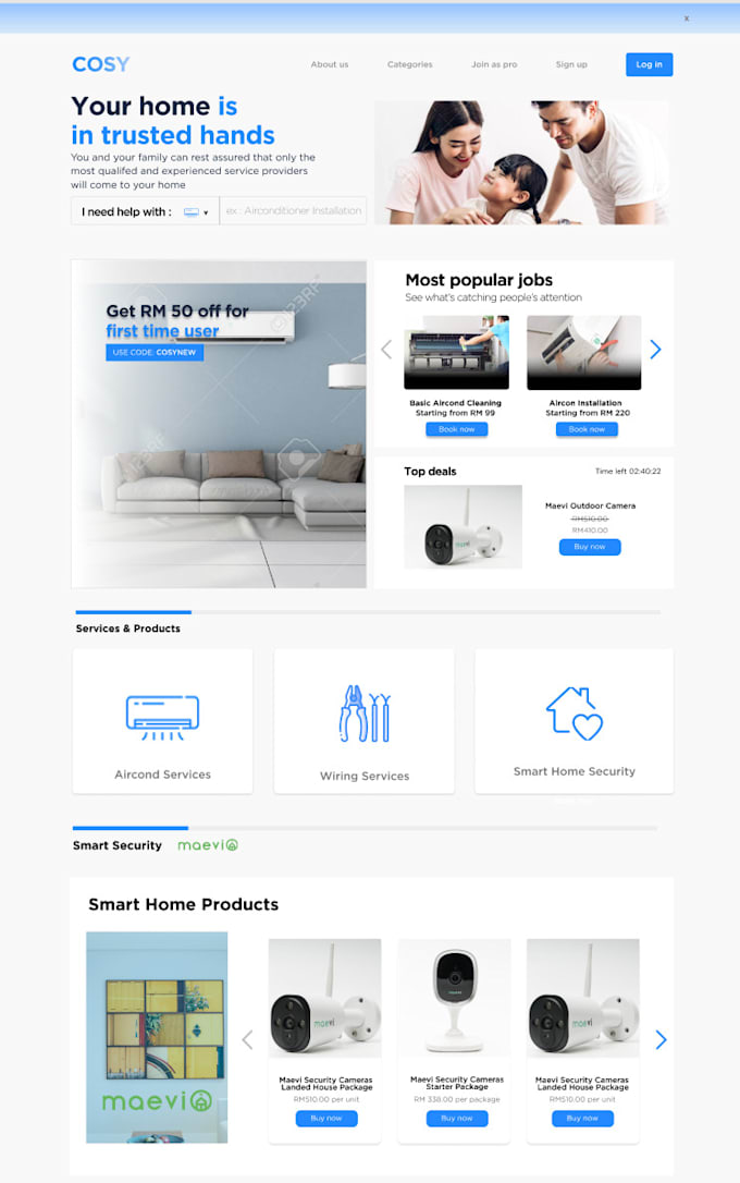 Design clean, simple, minimal mobile app and web ui and ux by ...