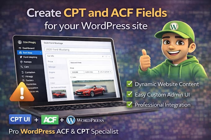 create custom post types and acf for dynamic wordpress sites