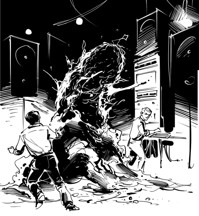 I will draw illustrations in black and white
