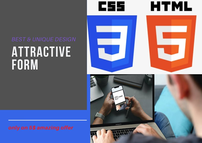 Create html,css form responsive form by Sobiaarain | Fiverr