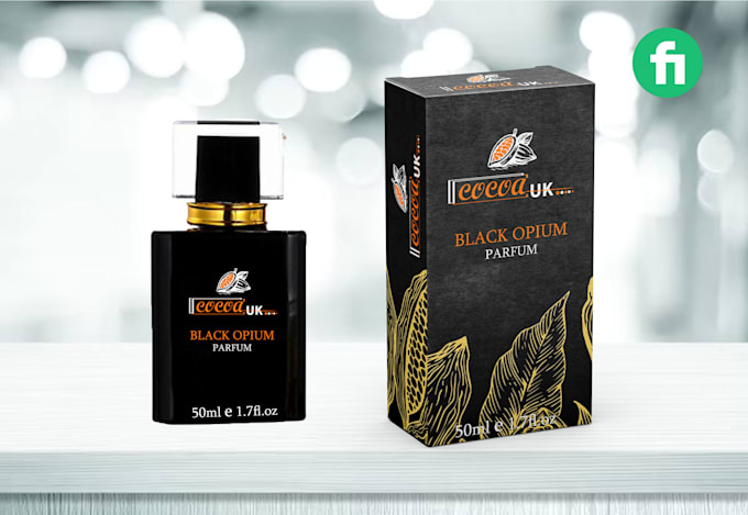 do parfum label, box package and product label design for brand