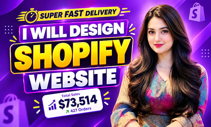 do shopify store design, shopify website or dropshipping store