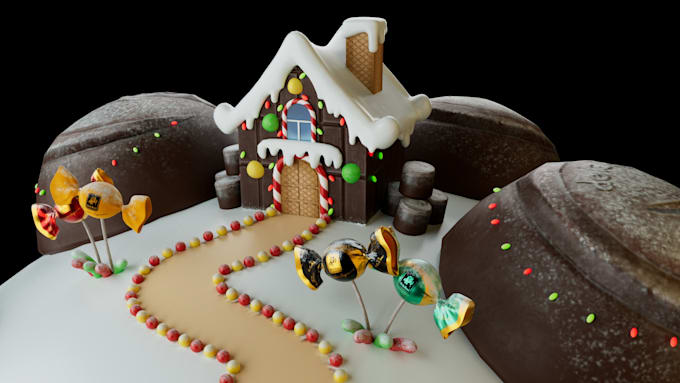 model and texturize 3d assets for videogames or animation