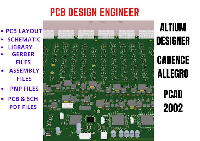 Design electronic circuit pcb layout and geber files in altium by ...