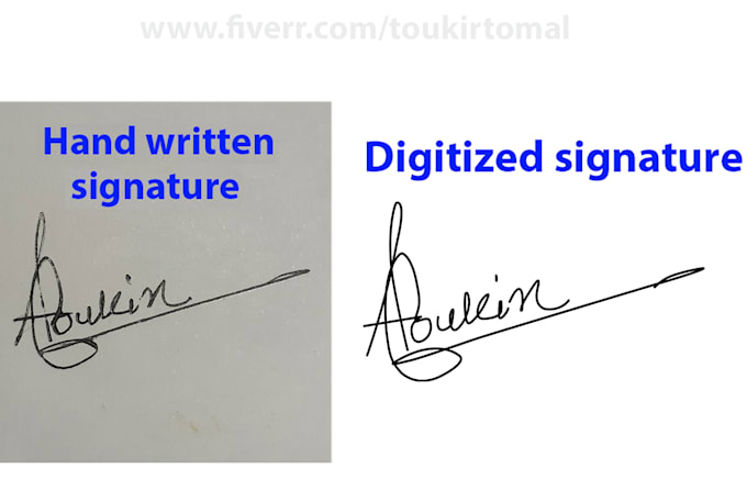do redraw handwriting signature or vector tracing