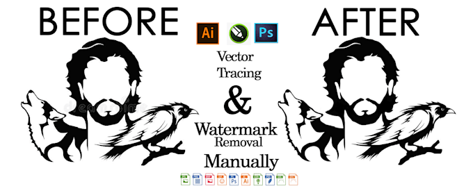 do manual vector tracing, convert jpg into vector in 1 hour