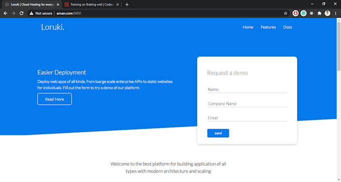 fix problem golang and modern web app create