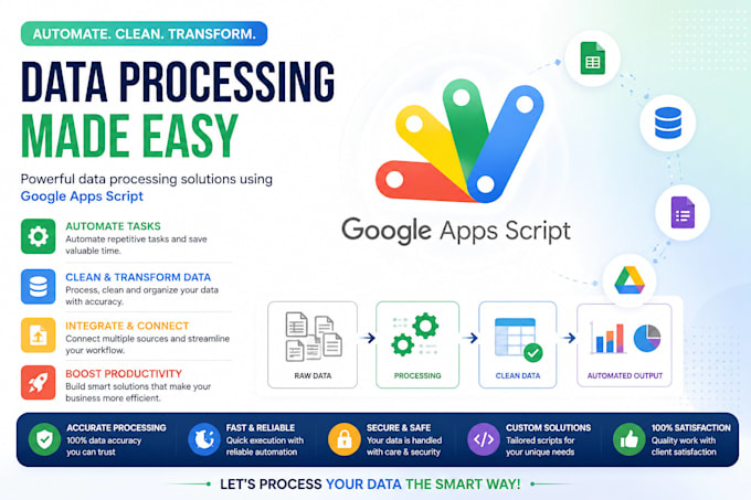 clean, format and process your google sheets data