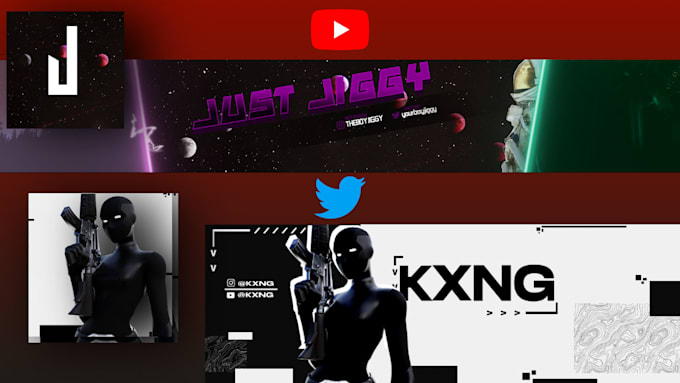 create social media banner, header and logo