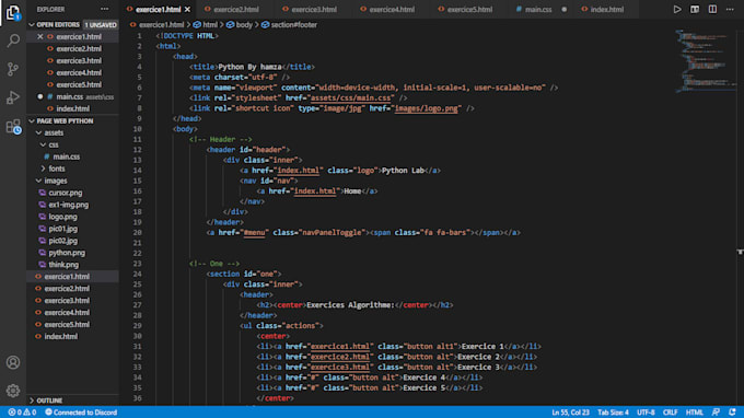 Build any website prototype with html css and javascript by Nourzarif ...