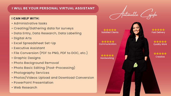 be your personal virtual assistant for your business