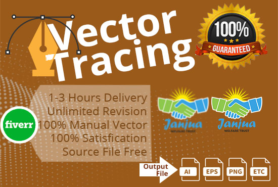 redraw logo and vectorize image in high resolution