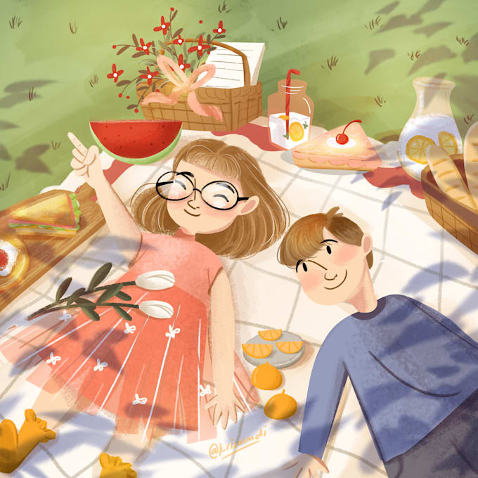 draw children book illustration for you