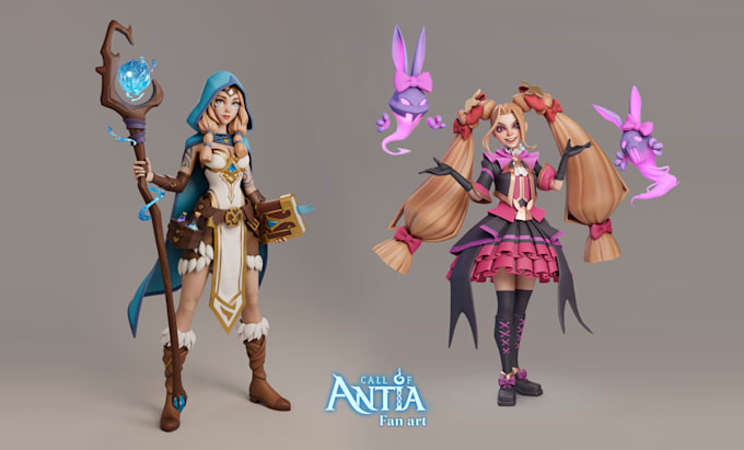 make a 3d character for a game or 3d printing