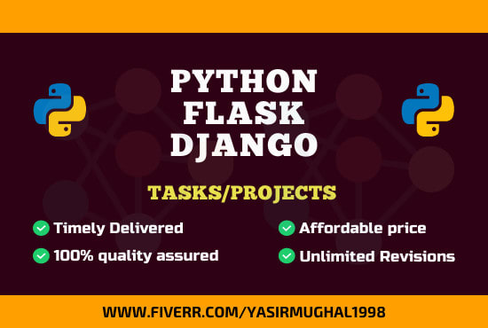 do help in python, flask, django tasks and projects
