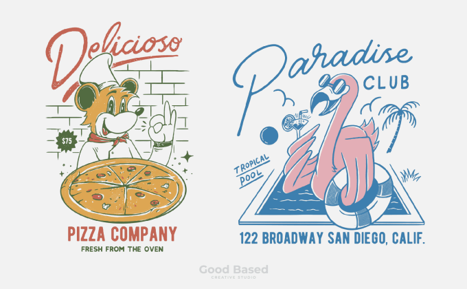 I will create vintage cartoon mascot logo or tshirt design