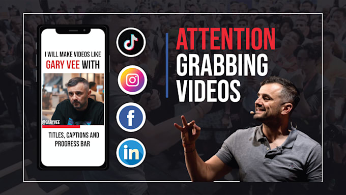 edit reels, shorts, tiktok videos with captions like gary vee