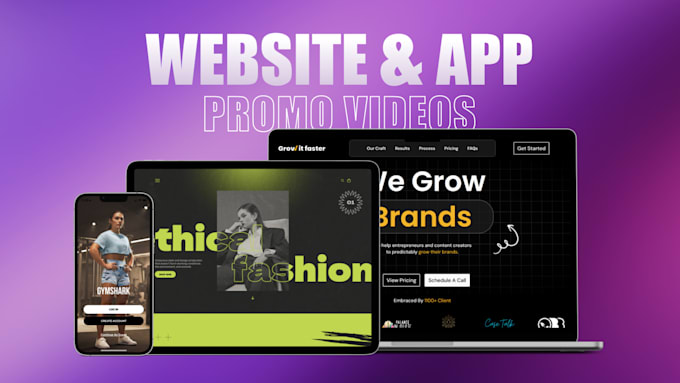 create an amazing website or app promo video