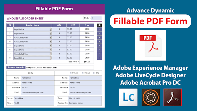 create fillable pdf form