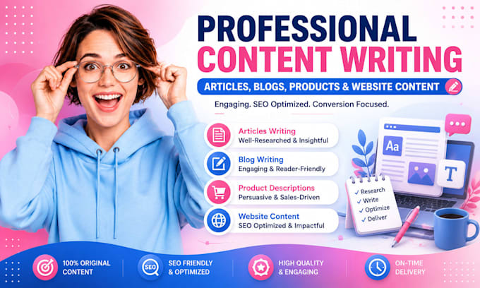 create SEO article, blog, product description, post and website content for you