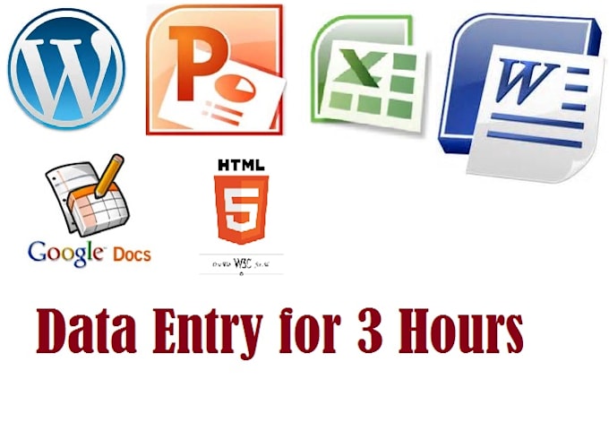 do data entry for 3 hours