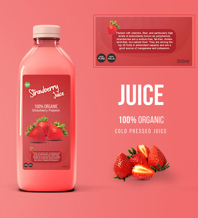 design a creative unique juice label