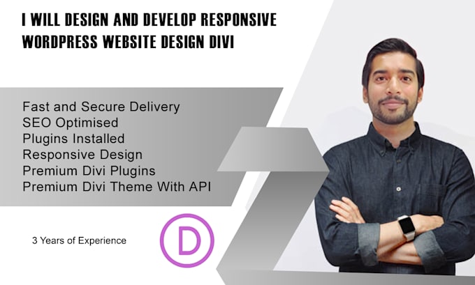design, develop responsive wordpress website using divi theme or divi builder
