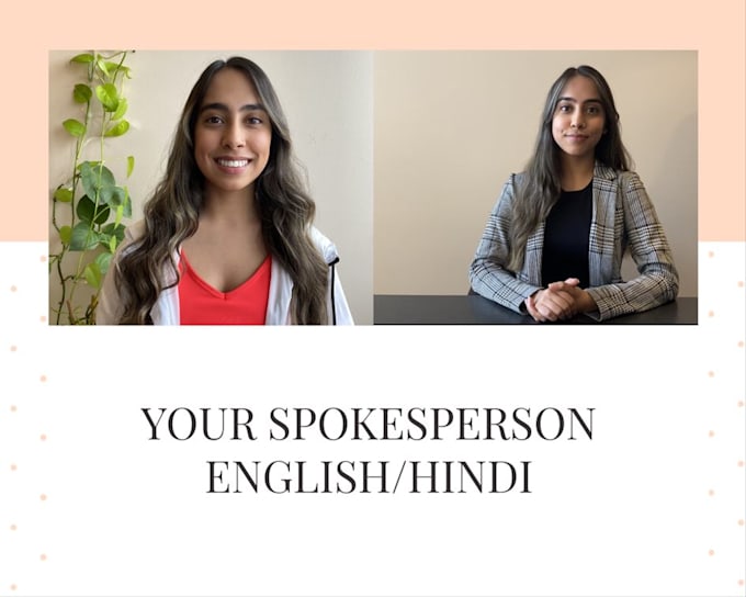 be your video spokesperson in english