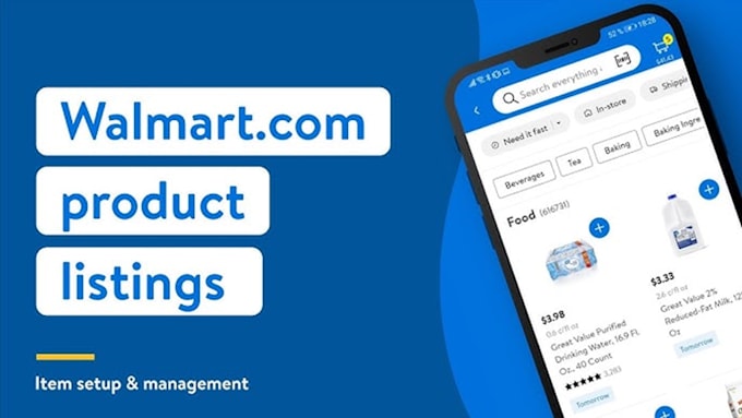do listing on your walmart account
