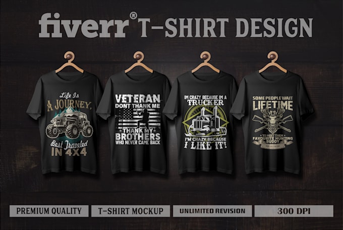 make a custom amazing creative illustrated t shirt design
