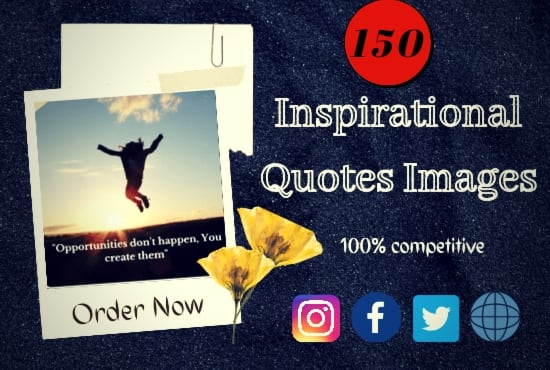 create 150 motivational quotes image with your logo