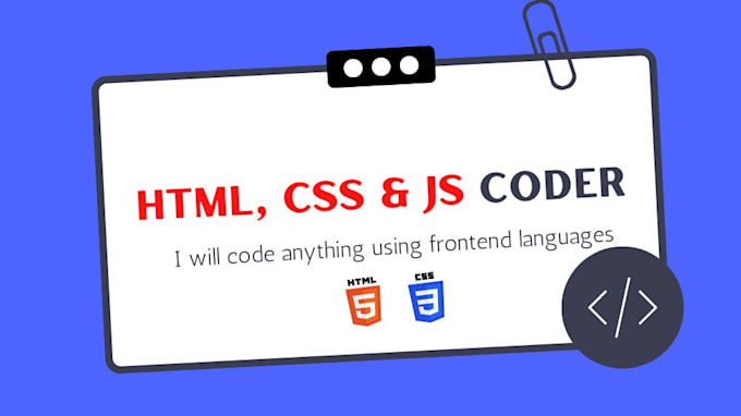Design anything using html and css by Arifahan | Fiverr