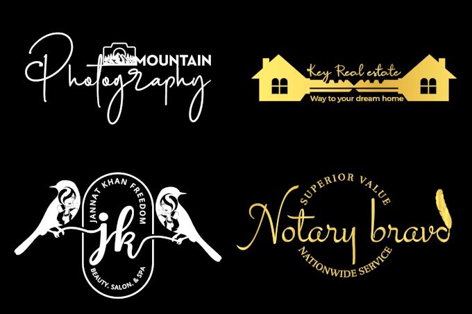 Design Photography Watermark Hair Beauty Salon Spa Realtor Notary Signature Logo