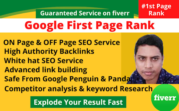 be ranking your website on google first page by SEO service
