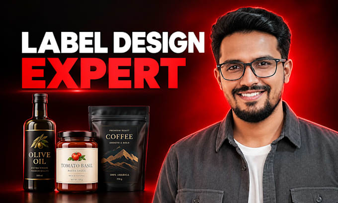 create print ready label design for your product