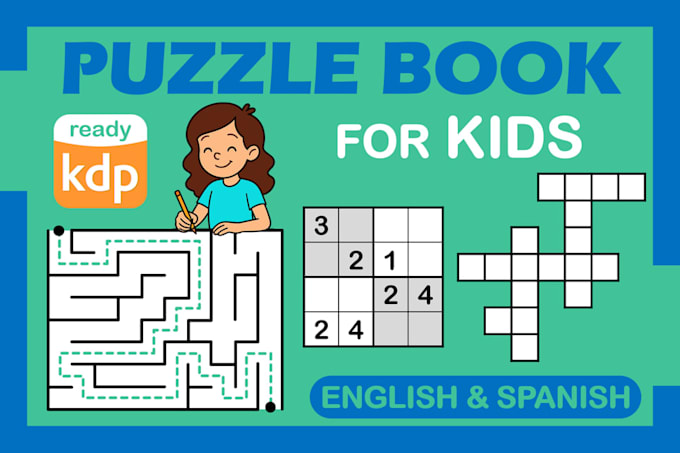 design kids activity and puzzle book interior for KDP